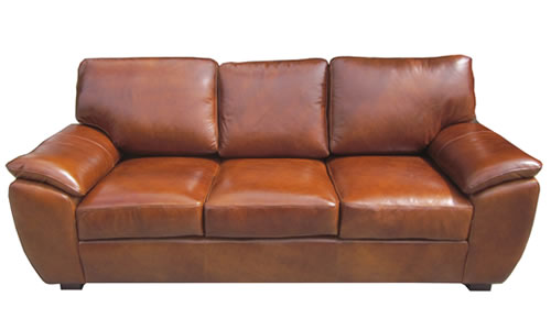 Repaired Leather Sofa